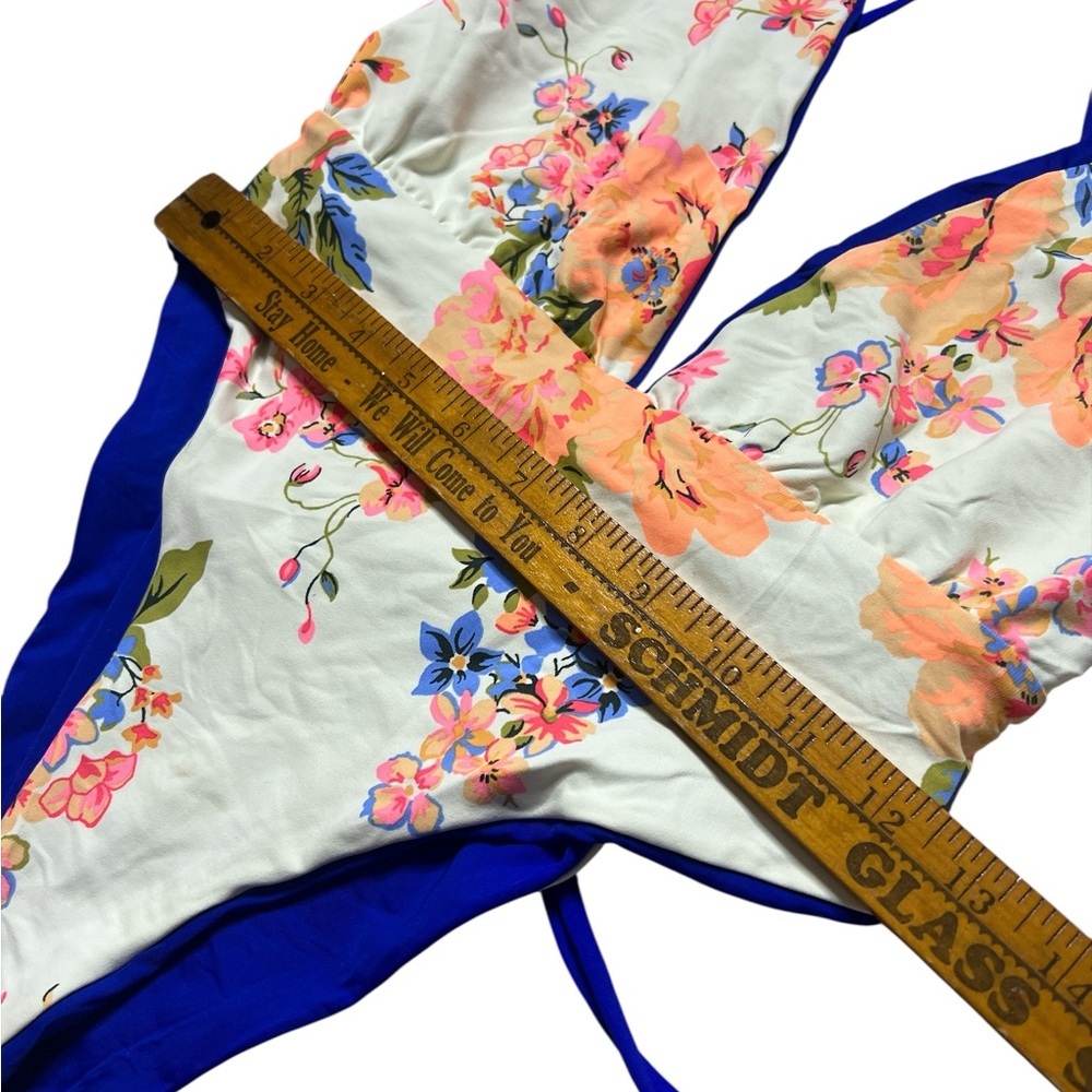 Maaji Safari Reversible One Piece Swimsuit Floral Criss Cross Back Tie Side - Picture 6 of 8